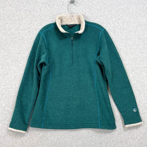 Kuhl Alaska Sweater Size L 1/4 Zip Knit Pullover Sherpa Outdoor Trail Gorpcore - Picture 1 of 16